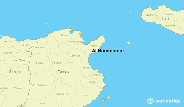 map showing the location of Al Hammamat