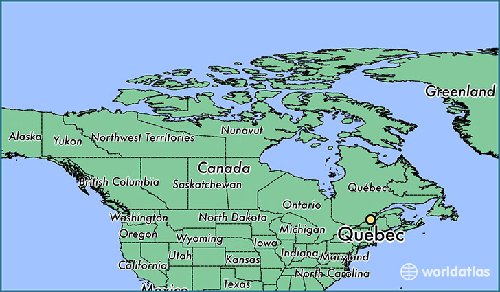 map showing the location of Quebec