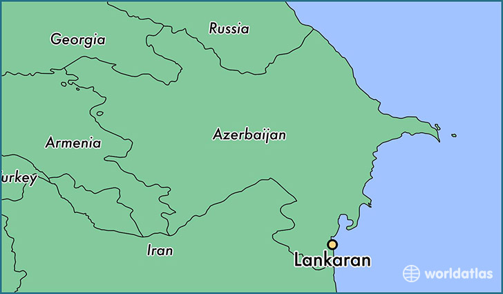 map showing the location of Lankaran