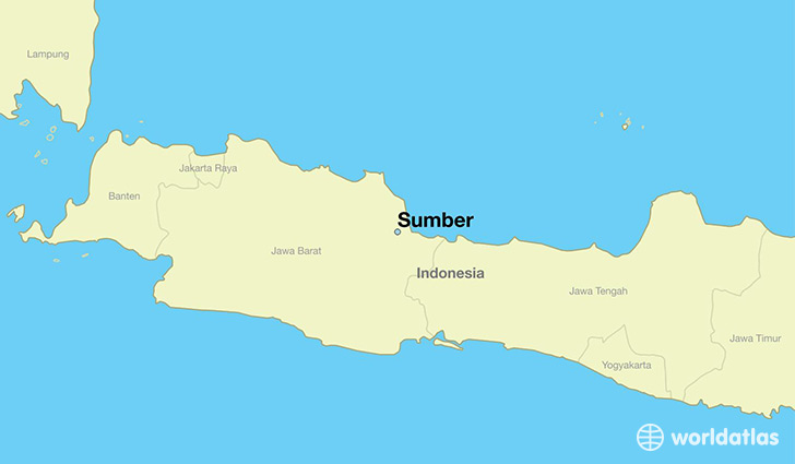 map showing the location of Sumber
