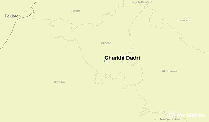map showing the location of Charkhi Dadri