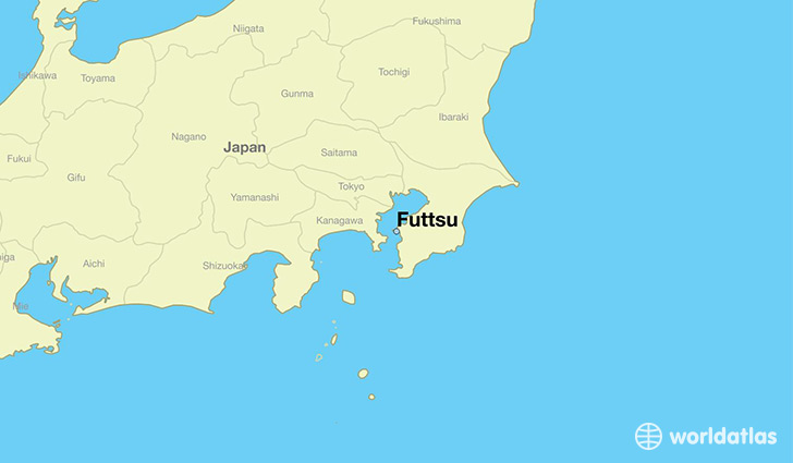 map showing the location of Futtsu