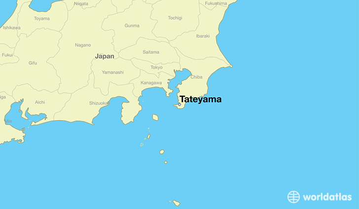 map showing the location of Tateyama