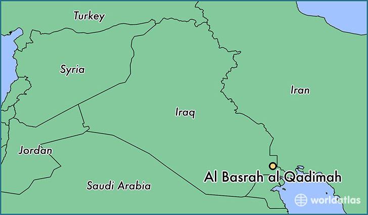 map showing the location of Al Basrah al Qadimah