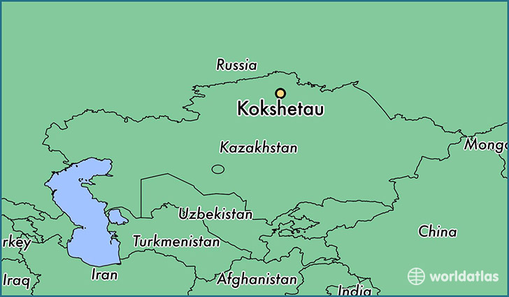 map showing the location of Kokshetau