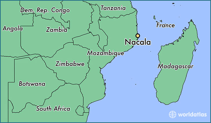 map showing the location of Nacala
