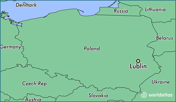 map showing the location of Lublin
