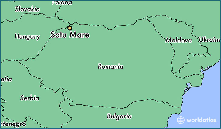 map showing the location of Satu Mare