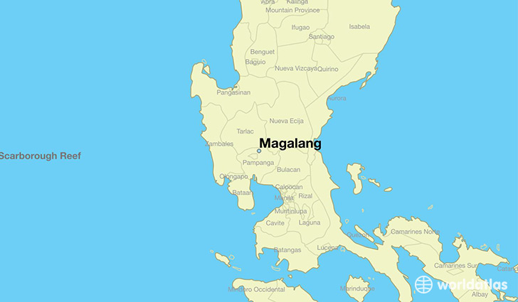 map showing the location of Magalang