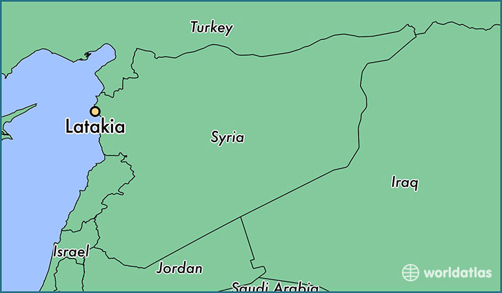 map showing the location of Latakia
