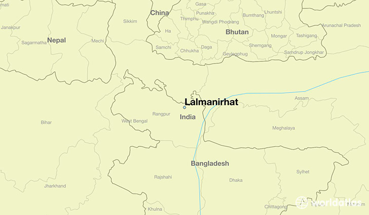 map showing the location of Lalmanirhat