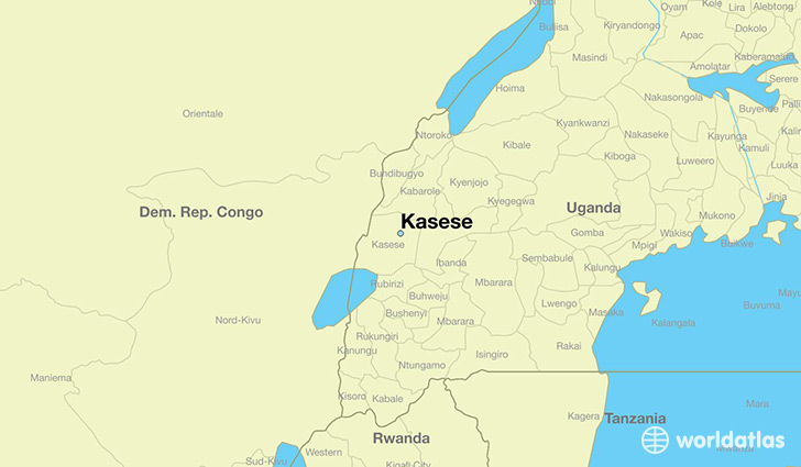 map showing the location of Kasese