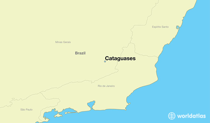 map showing the location of Cataguases