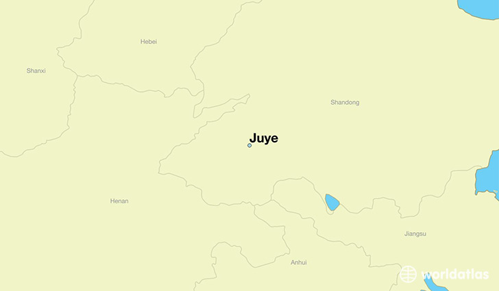 map showing the location of Juye