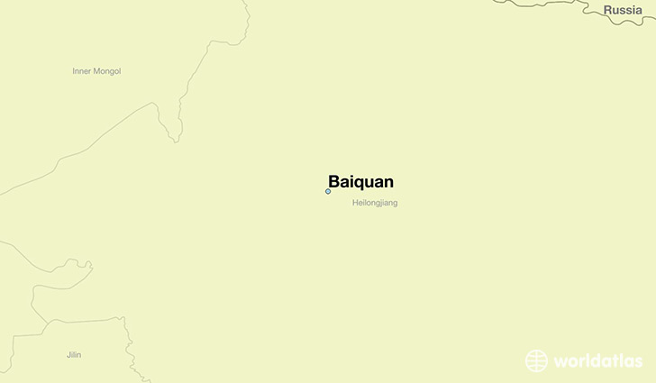 map showing the location of Baiquan