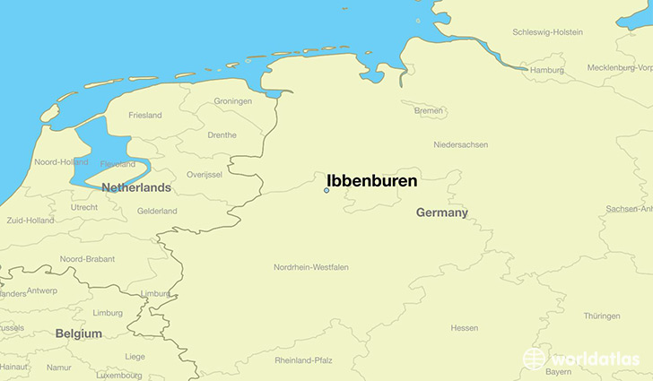 map showing the location of Ibbenburen
