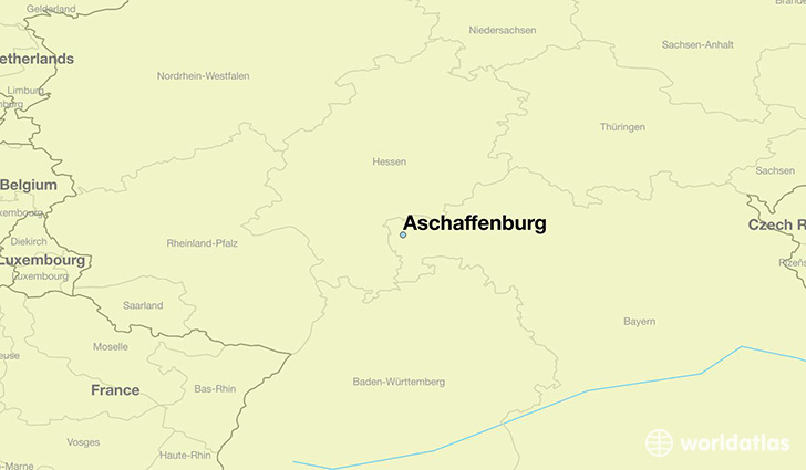 map showing the location of Aschaffenburg