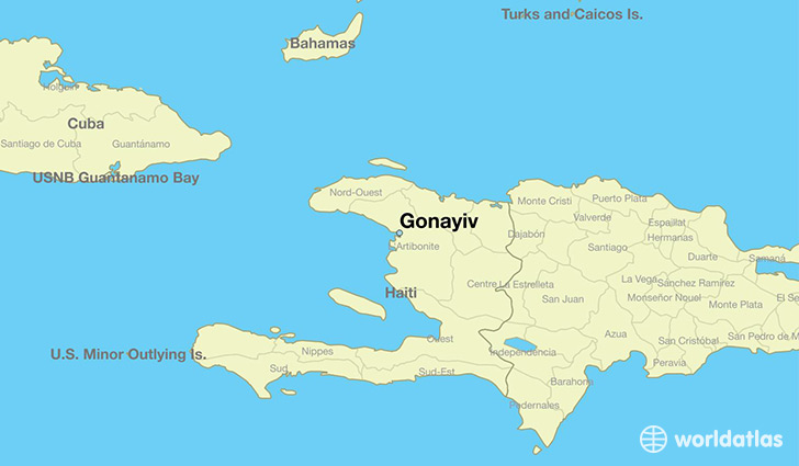 map showing the location of Gonayiv