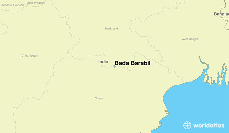 map showing the location of Bada Barabil
