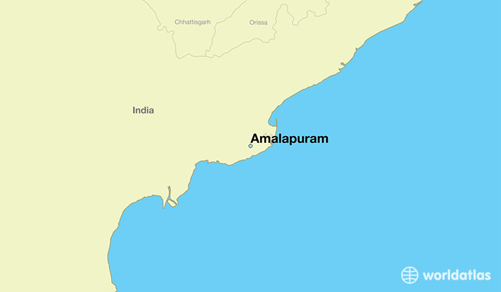 map showing the location of Amalapuram