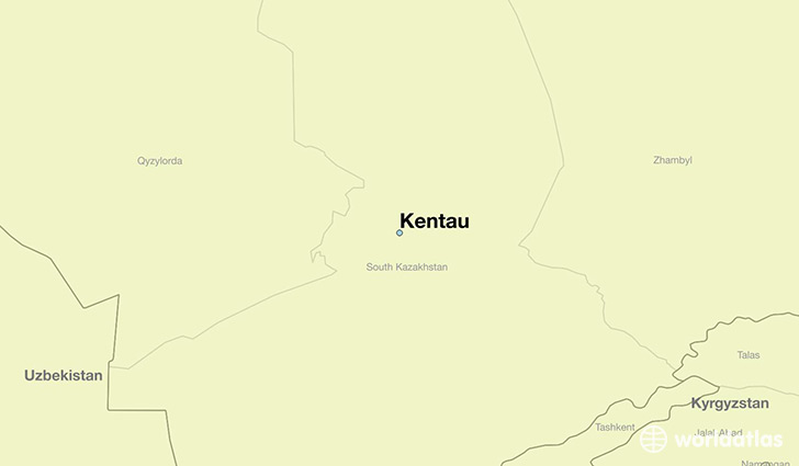 map showing the location of Kentau