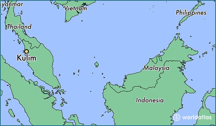 map showing the location of Kulim