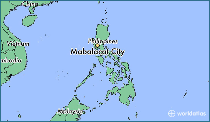 map showing the location of Mabalacat City