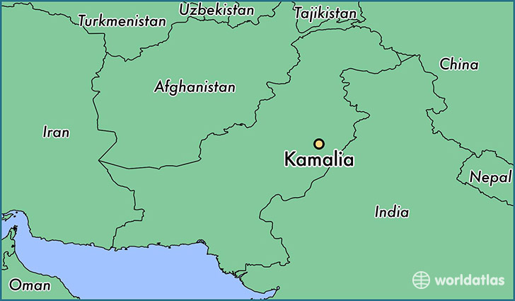 map showing the location of Kamalia