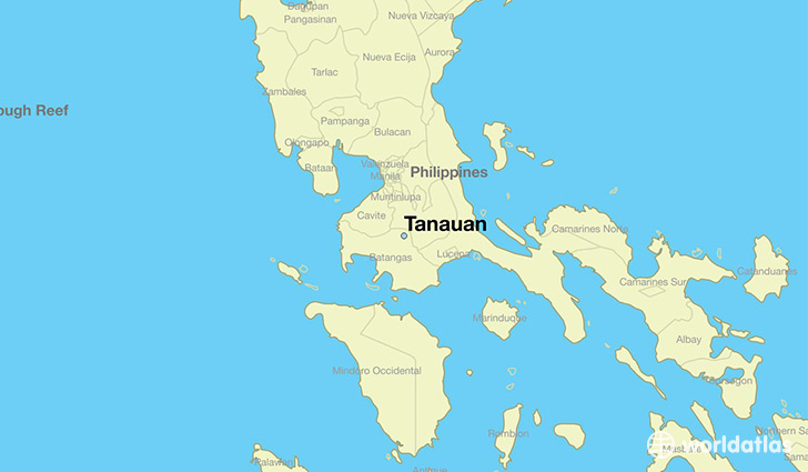 map showing the location of Tanauan