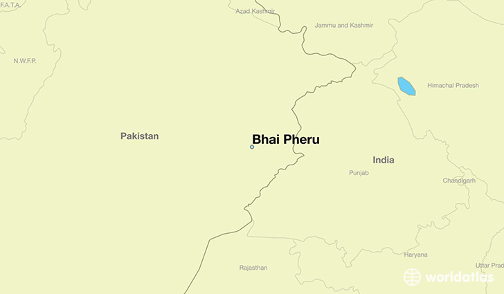 map showing the location of Bhai Pheru