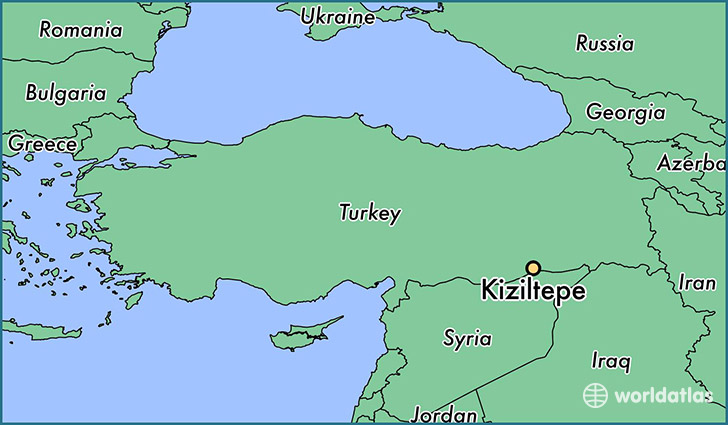 map showing the location of Kiziltepe