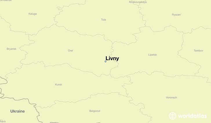 map showing the location of Livny