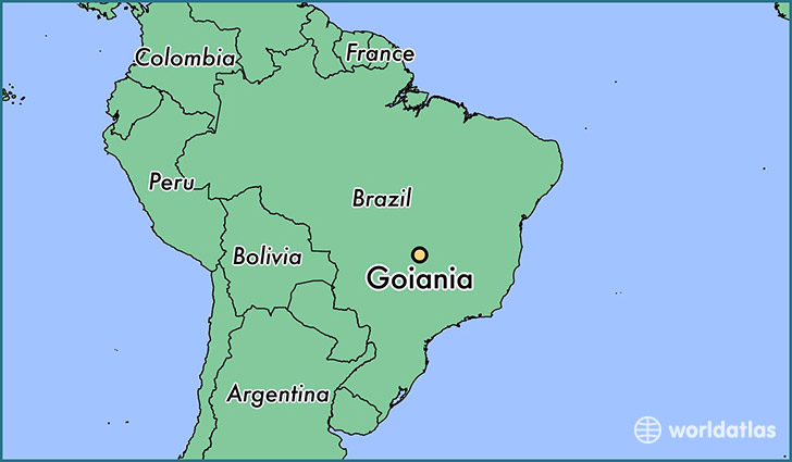 map showing the location of Goiania