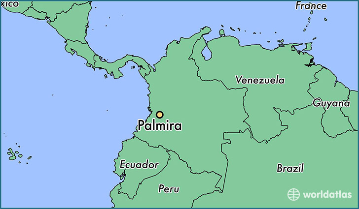 map showing the location of Palmira