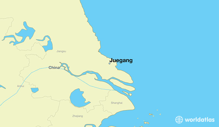 map showing the location of Juegang