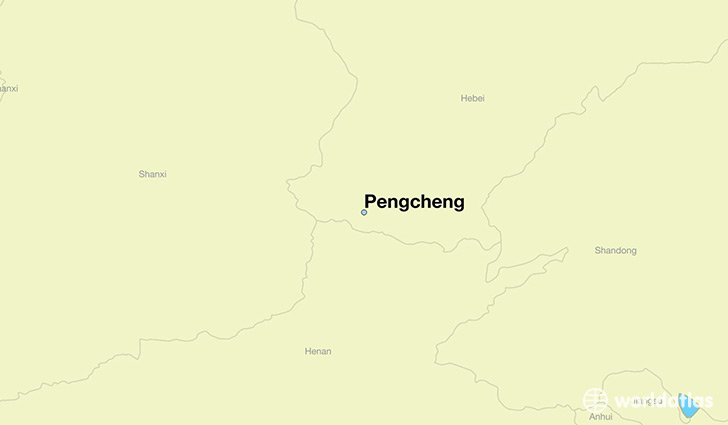 map showing the location of Pengcheng