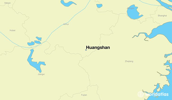 map showing the location of Huangshan