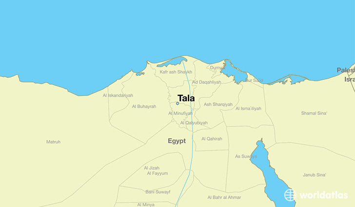 map showing the location of Tala