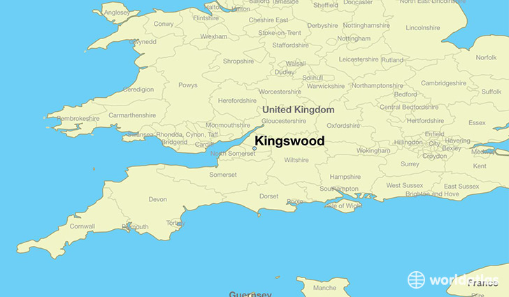 map showing the location of Kingswood