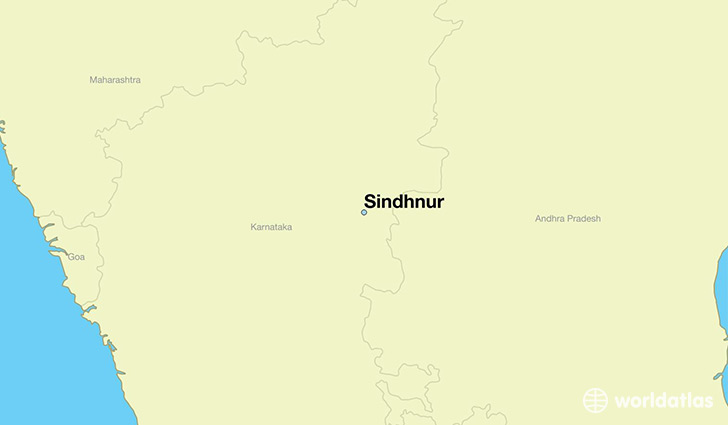 map showing the location of Sindhnur