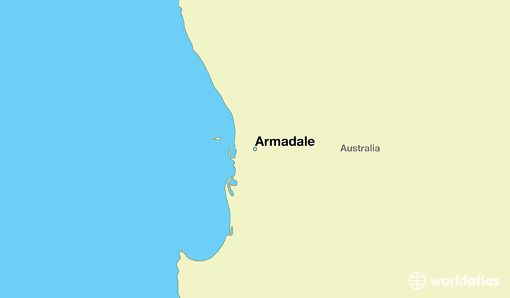 map showing the location of Armadale