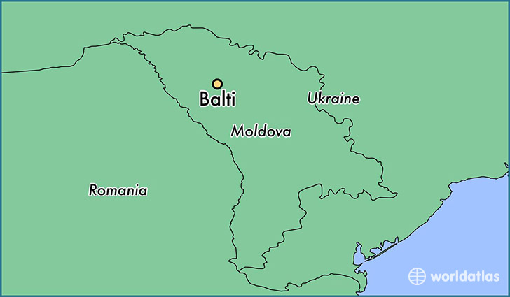 map showing the location of Balti
