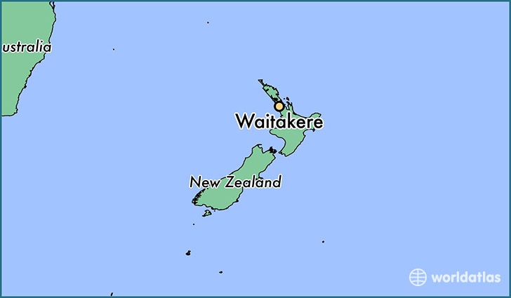 map showing the location of Waitakere