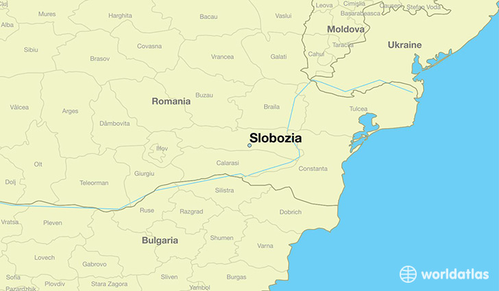 map showing the location of Slobozia