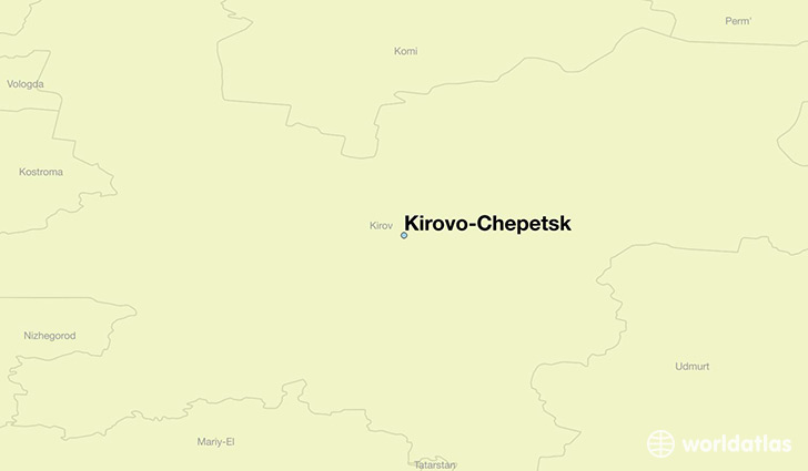 map showing the location of Kirovo-Chepetsk
