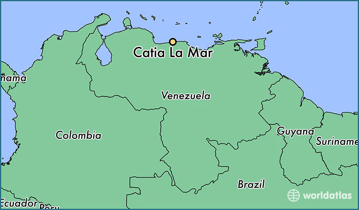 map showing the location of Catia La Mar