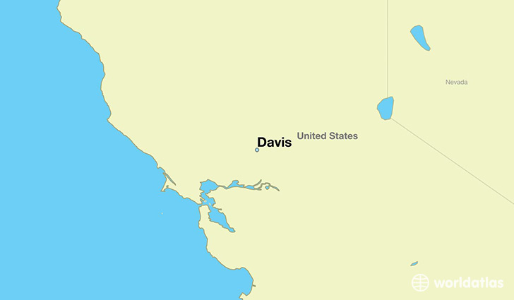 map showing the location of Davis