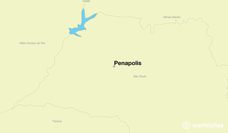 map showing the location of Penapolis