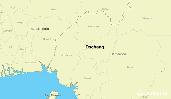 map showing the location of Dschang
