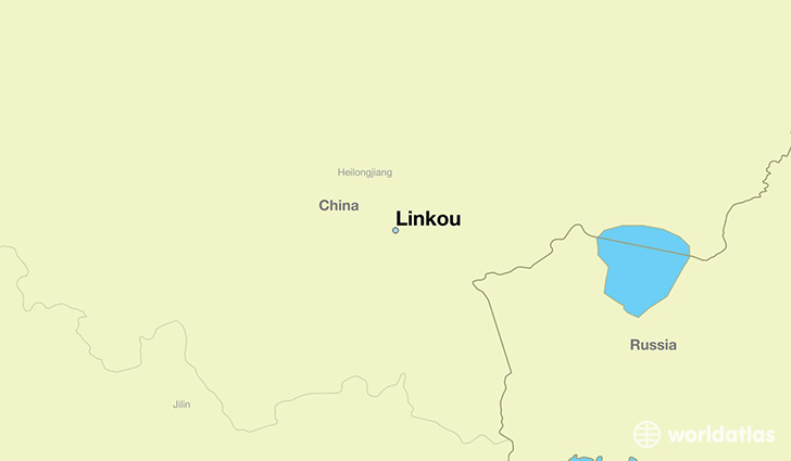 map showing the location of Linkou